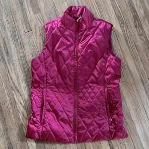 Lands End Quilted Mock Neck Puffer Vest in SZ S.